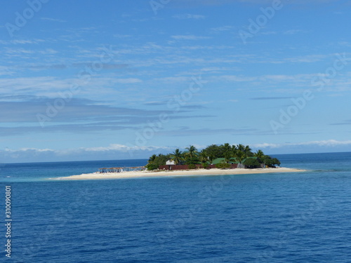 Small island in the middle of the pacific ocean
