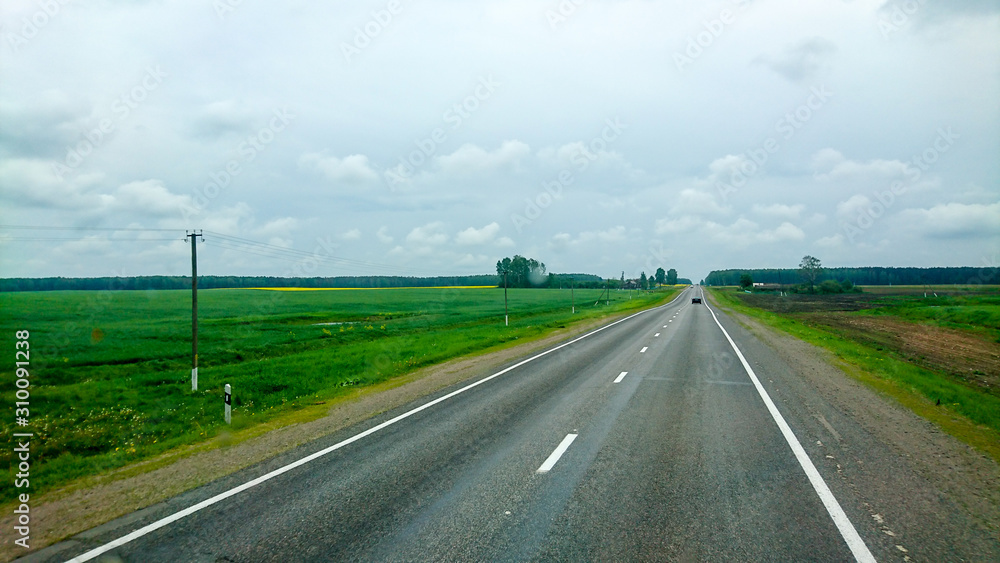road, tree, farm Belarus Europe road, tree, farm Belarus Europe
