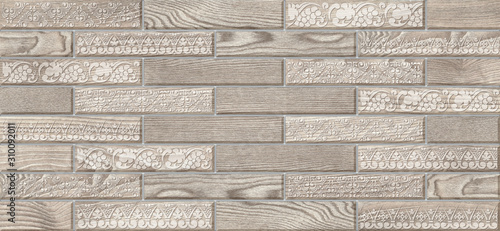 Colorful ceramic wall tiles decoration