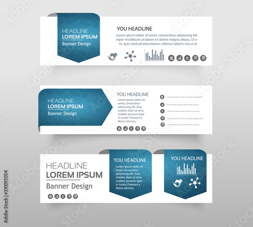 Abstract of Infographic web banner modern low polygon set background design, Geometric background. eps10 vector illustration. © ImagineWorld
