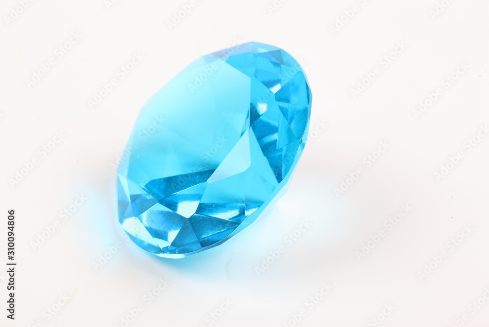 Blue diamond on a white background Blue diamond on a white background