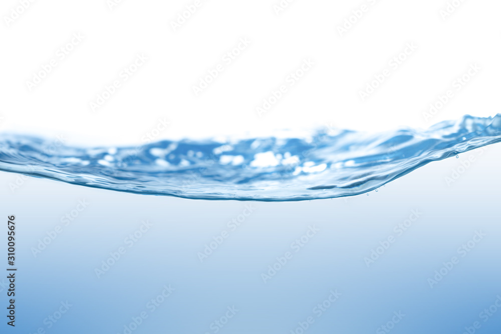 Water splash. Aqua flowing in waves and creating bubbles. Drops on the water surface feel fresh and clean. isolated on white background. Water splash. Aqua flowing in waves and creating bubbles. Drops on the water surface feel fresh and clean. isolated on white background.