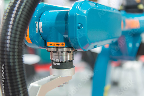 Industrial Robot Welding Machine in factory.