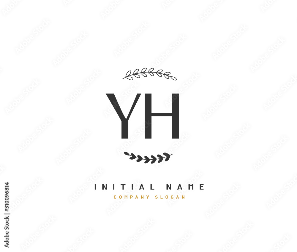 Y H YH Beauty vector initial logo, handwriting logo of initial signature, wedding, fashion, jewerly, boutique, floral and botanical with creative template for any company or business. Y H YH Beauty vector initial logo, handwriting logo of initial signature, wedding, fashion, jewerly, boutique, floral and botanical with creative template for any company or business.