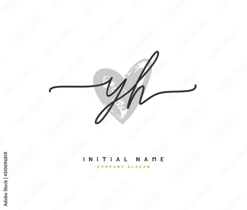 Y H YH Beauty vector initial logo, handwriting logo of initial signature, wedding, fashion, jewerly, boutique, floral and botanical with creative template for any company or business. Y H YH Beauty vector initial logo, handwriting logo of initial signature, wedding, fashion, jewerly, boutique, floral and botanical with creative template for any company or business.