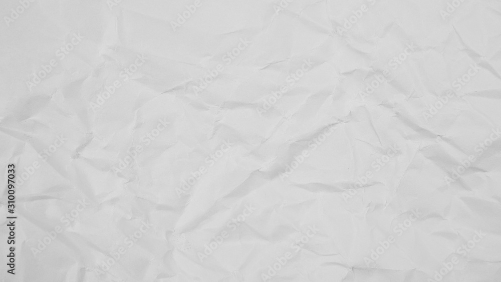 Fototapeta premium Biały pomarszczony papier tekstura tło