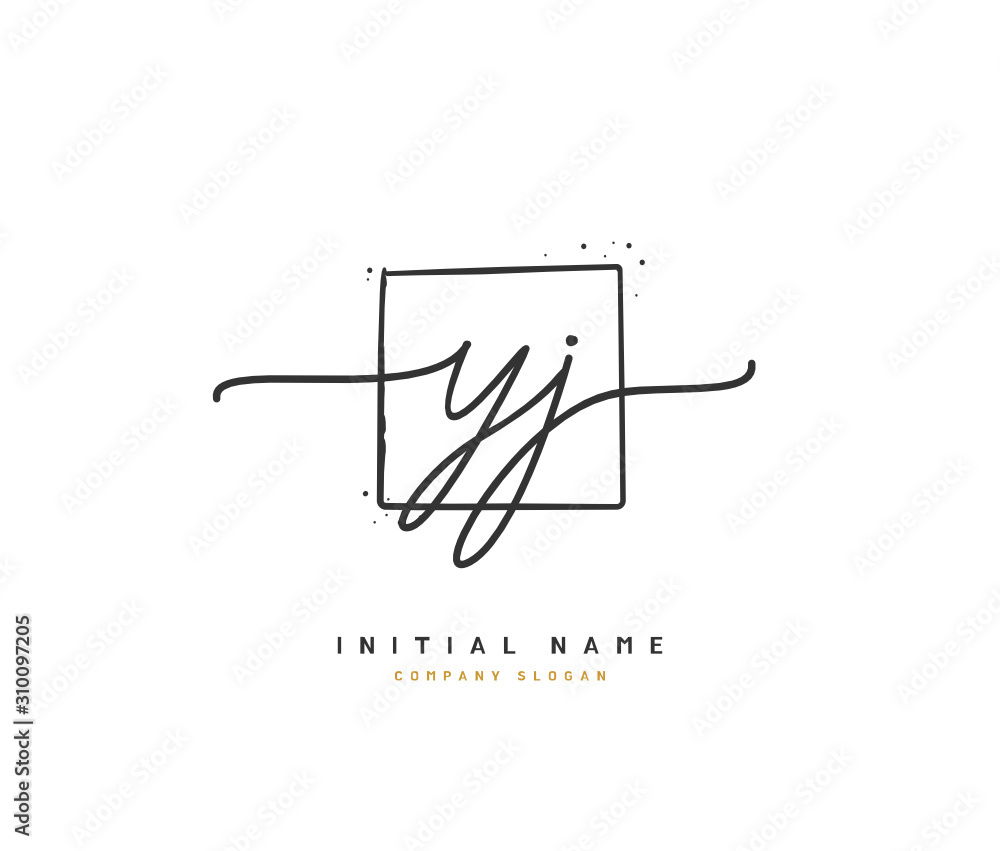Y J YJ Beauty vector initial logo, handwriting logo of initial signature, wedding, fashion, jewerly, boutique, floral and botanical with creative template for any company or business. Y J YJ Beauty vector initial logo, handwriting logo of initial signature, wedding, fashion, jewerly, boutique, floral and botanical with creative template for any company or business.