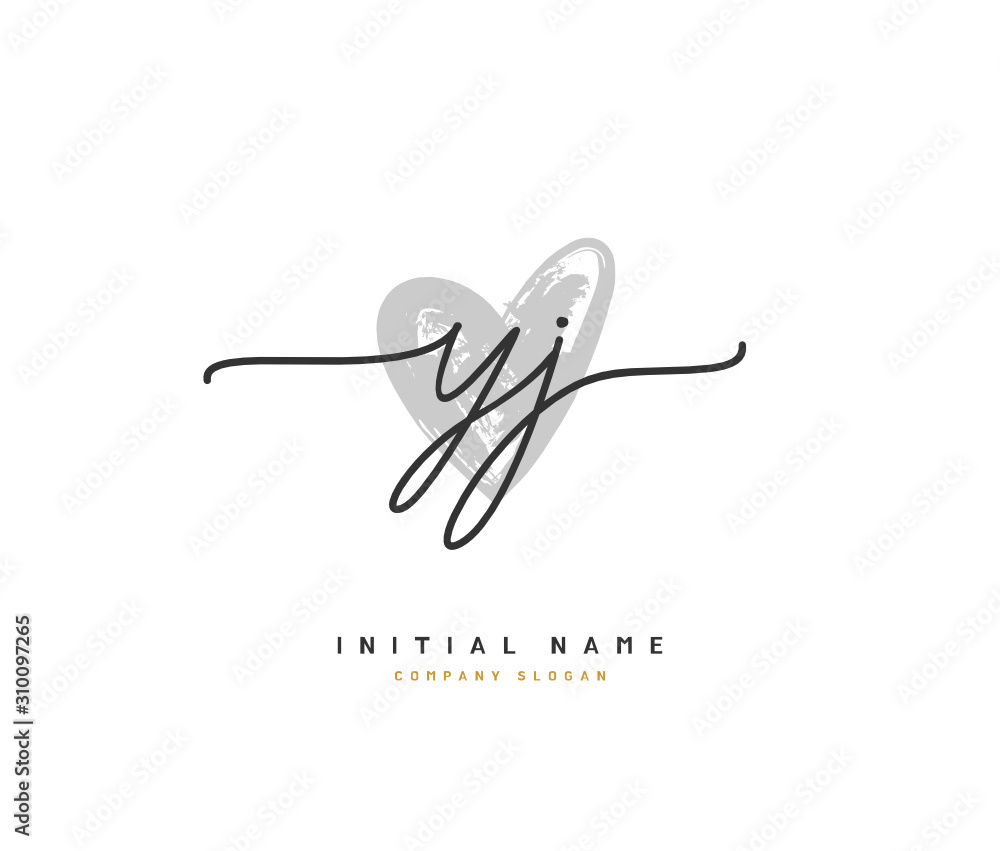 Y J YJ Beauty vector initial logo, handwriting logo of initial signature, wedding, fashion, jewerly, boutique, floral and botanical with creative template for any company or business. Y J YJ Beauty vector initial logo, handwriting logo of initial signature, wedding, fashion, jewerly, boutique, floral and botanical with creative template for any company or business.