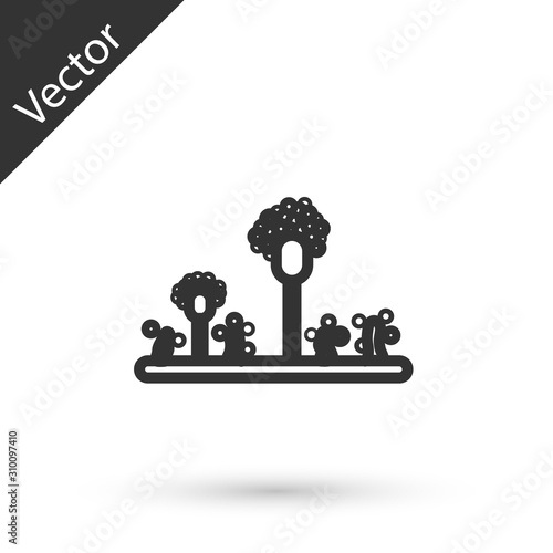 Grey line Mold icon isolated on white background. Vector Illustration
