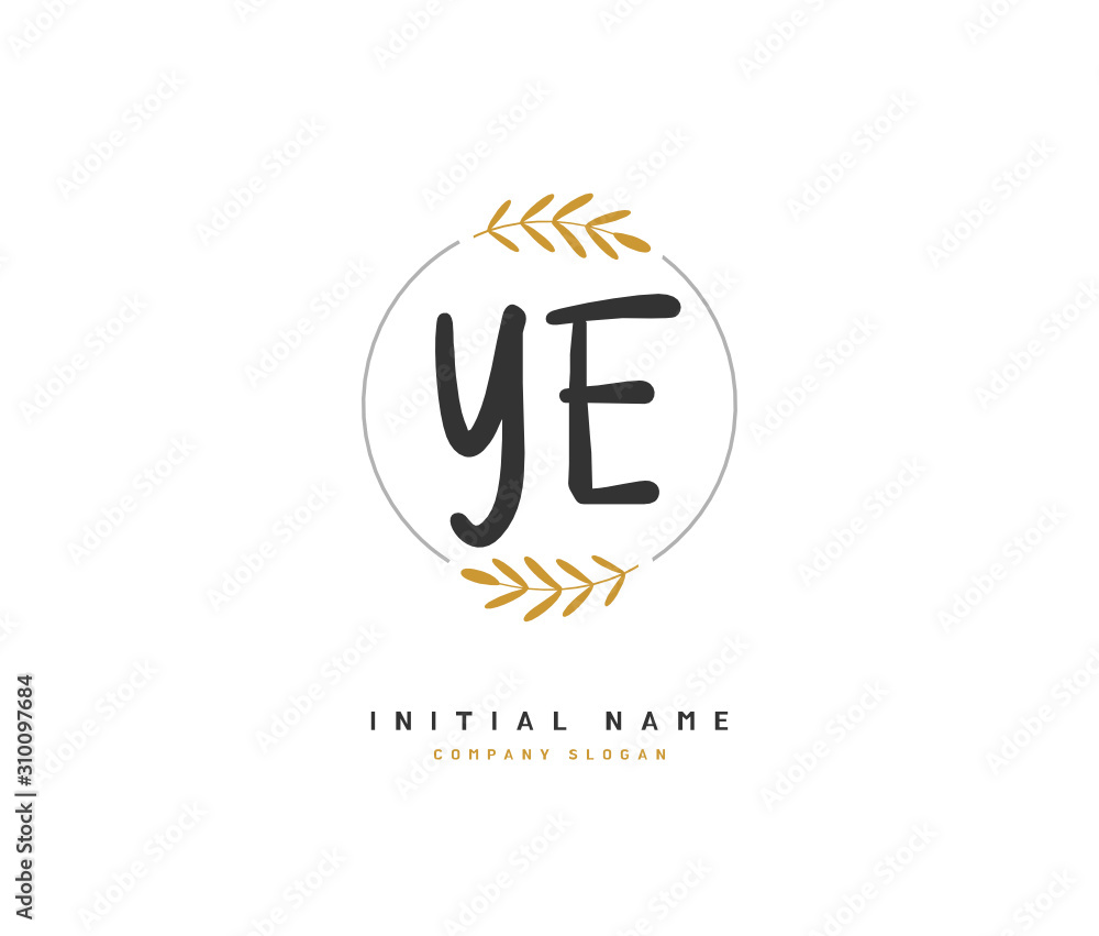Y E YE Beauty vector initial logo, handwriting logo of initial signature, wedding, fashion, jewerly, boutique, floral and botanical with creative template for any company or business. Y E YE Beauty vector initial logo, handwriting logo of initial signature, wedding, fashion, jewerly, boutique, floral and botanical with creative template for any company or business.