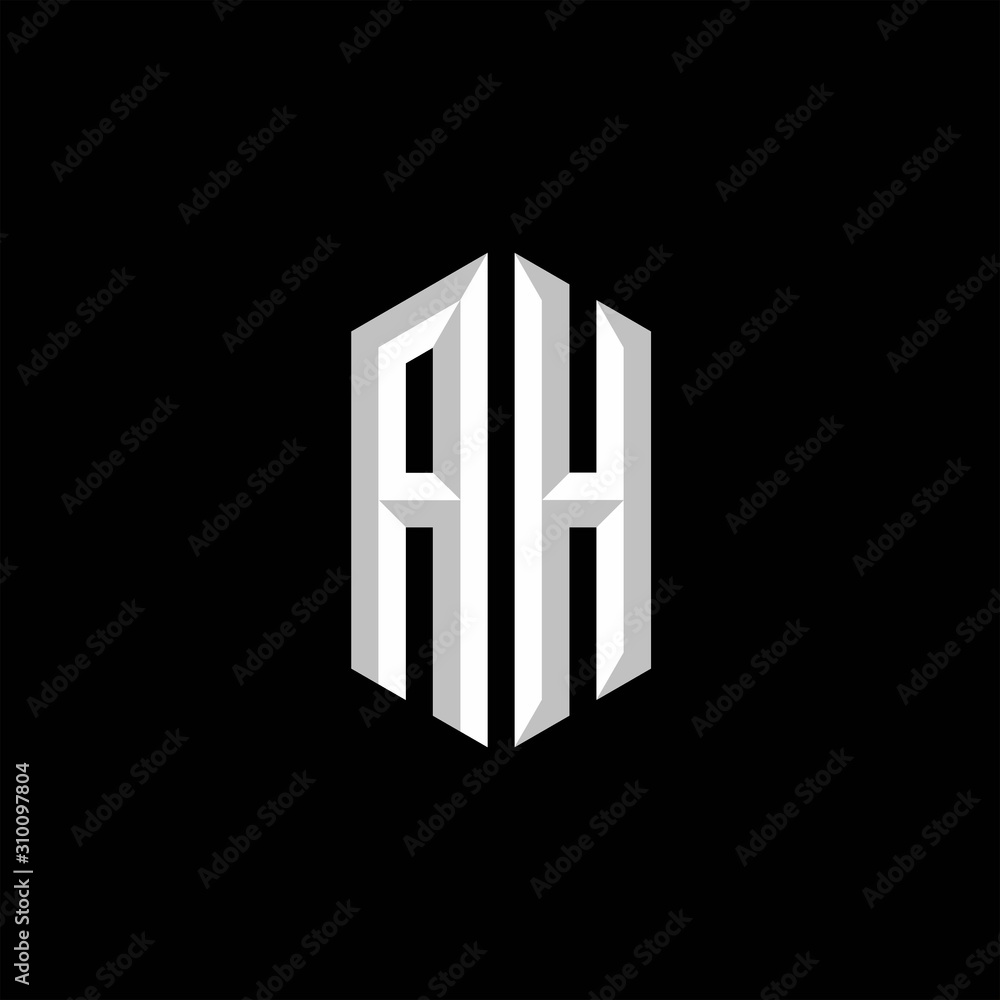 AH Initial Gaming Esport Logo Design Modern Template AH Initial Gaming Esport Logo Design Modern Template