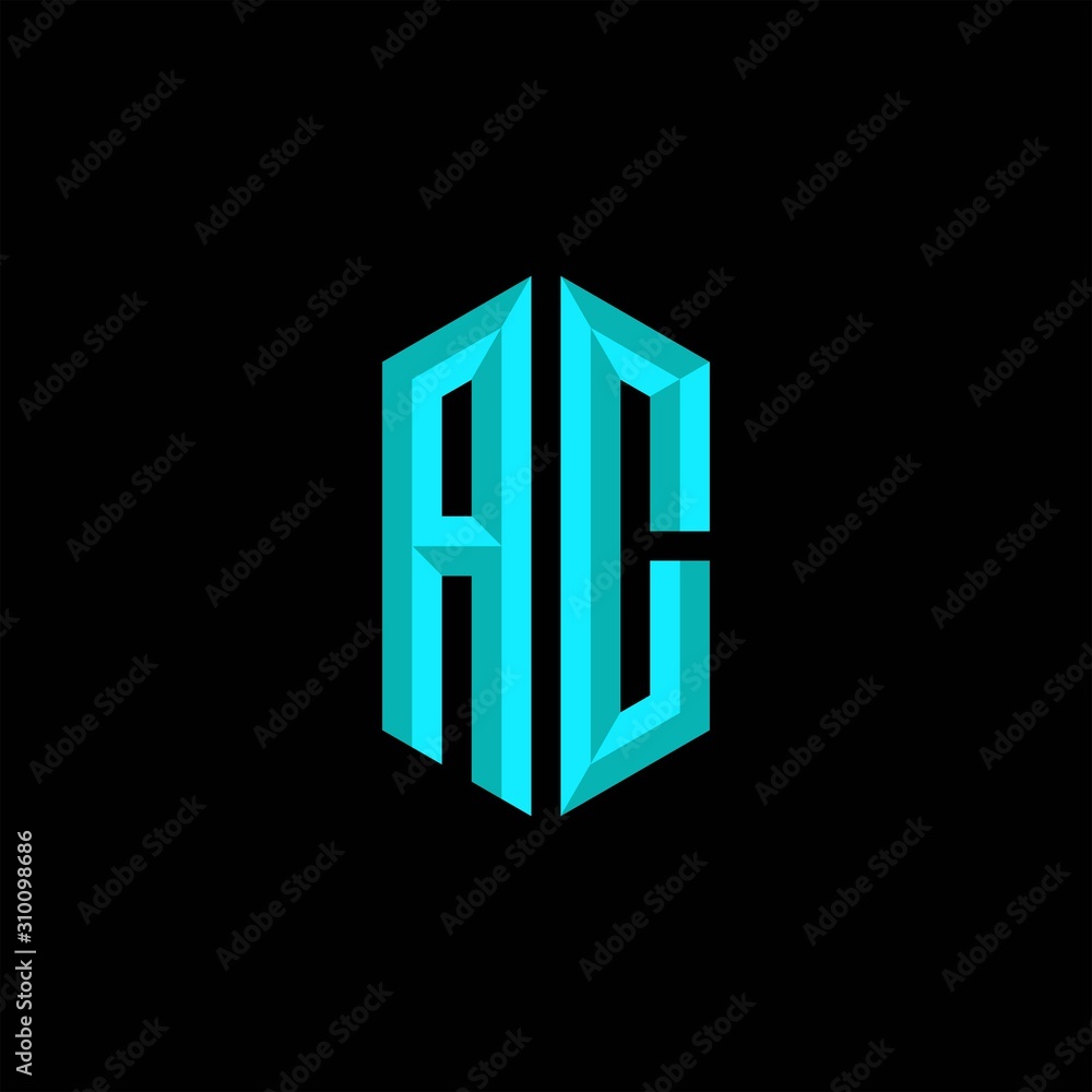 AC Initial Gaming Esport Logo Design Modern Template AC Initial Gaming Esport Logo Design Modern Template