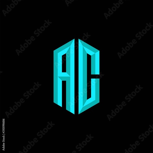 AC Initial Gaming Esport Logo Design Modern Template