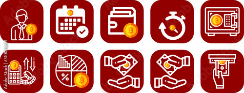 Crypto Currency Web Icon Set