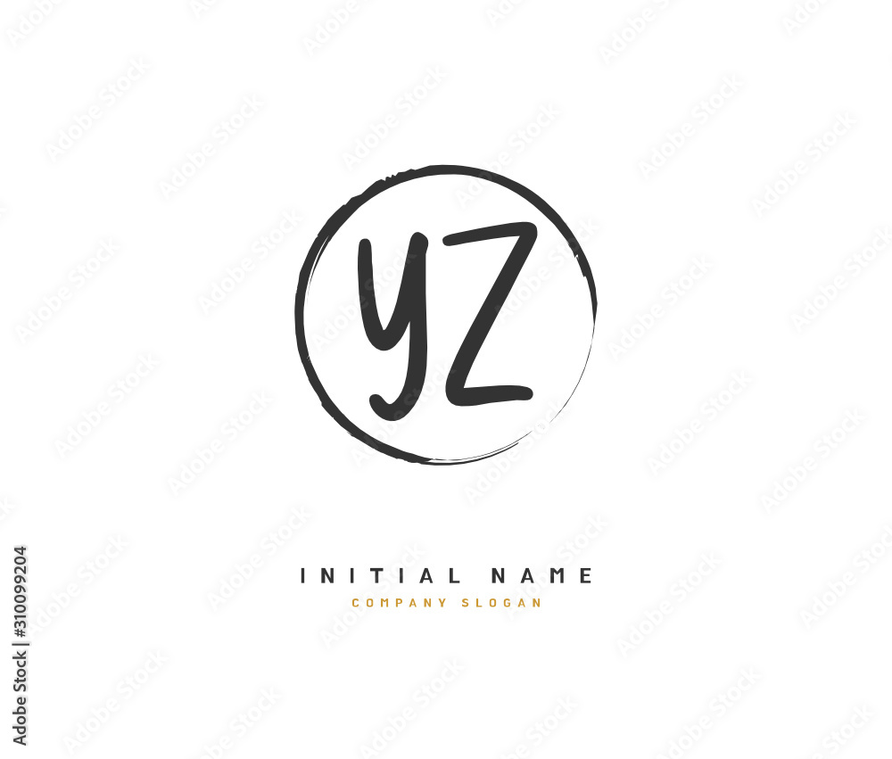 Y Z YZ Beauty vector initial logo, handwriting logo of initial signature, wedding, fashion, jewerly, boutique, floral and botanical with creative template for any company or business. Y Z YZ Beauty vector initial logo, handwriting logo of initial signature, wedding, fashion, jewerly, boutique, floral and botanical with creative template for any company or business.