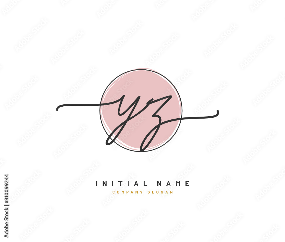 Y Z YZ Beauty vector initial logo, handwriting logo of initial signature, wedding, fashion, jewerly, boutique, floral and botanical with creative template for any company or business. Y Z YZ Beauty vector initial logo, handwriting logo of initial signature, wedding, fashion, jewerly, boutique, floral and botanical with creative template for any company or business.