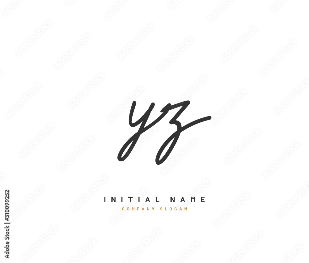 Y Z YZ Beauty vector initial logo, handwriting logo of initial signature, wedding, fashion, jewerly, boutique, floral and botanical with creative template for any company or business. Y Z YZ Beauty vector initial logo, handwriting logo of initial signature, wedding, fashion, jewerly, boutique, floral and botanical with creative template for any company or business.