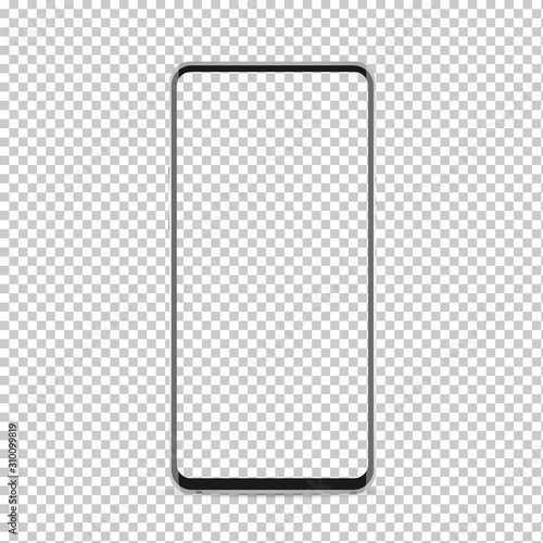 Mockup smartphone screen and background png isolated on background.