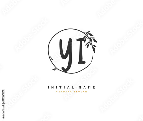 Y I YI Beauty vector initial logo, handwriting logo of initial signature, wedding, fashion, jewerly, boutique, floral and botanical with creative template for any company or business. Free Download Y I YI Beauty vector initial logo, handwriting logo of initial signature, wedding, fashion, jewerly, boutique, floral and botanical with creative template for any company or business. - GFXLoad