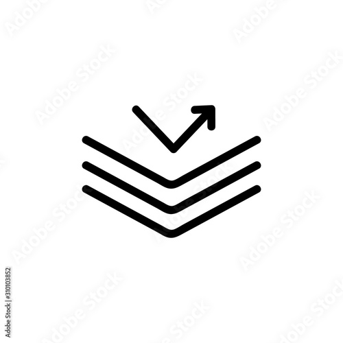 water-repellent vector icon. A thin line sign. Isolated contour symbol illustration