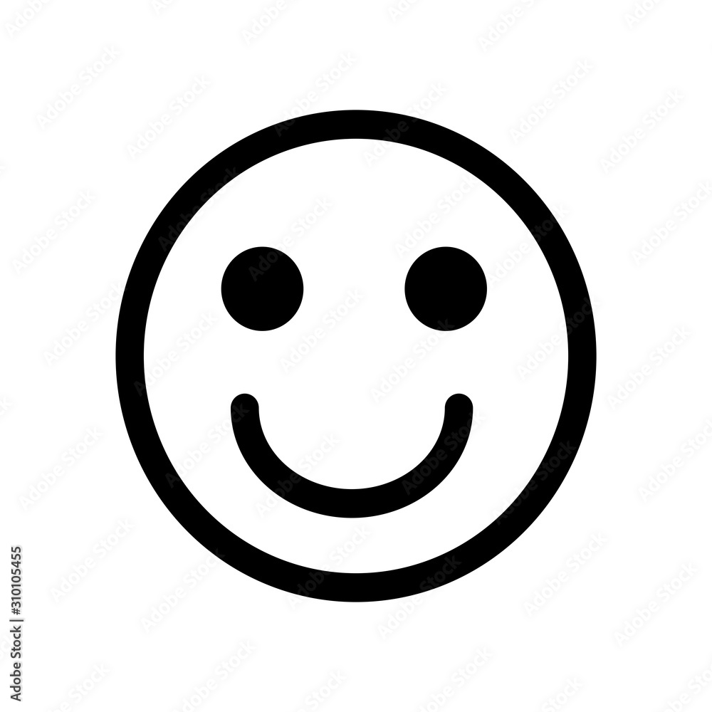 smiley face emoticon / emoji line art vector icon for apps and websites smiley face emoticon / emoji line art vector icon for apps and websites
