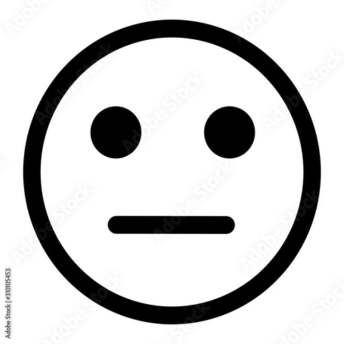 smiley face emoticon / emoji line art vector icon for apps and websites