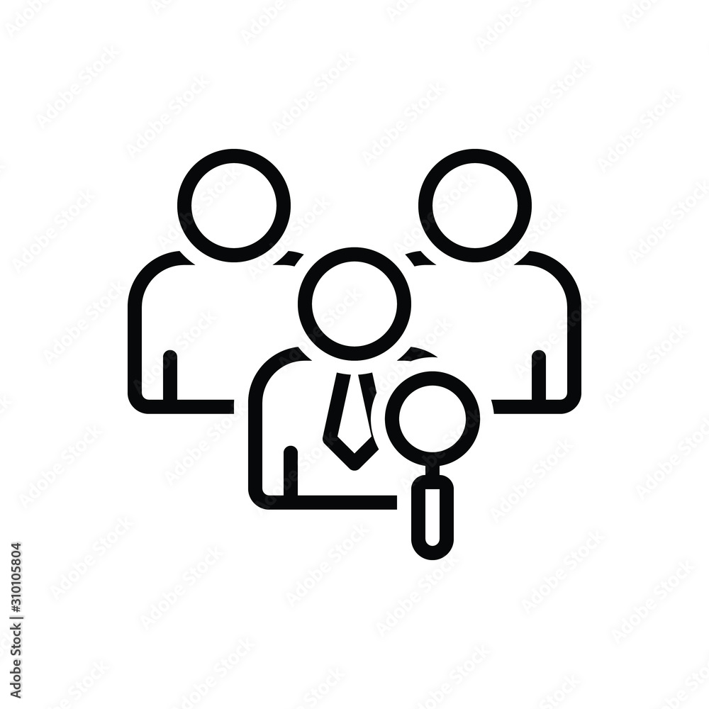 Black line icon for individual Black line icon for individual