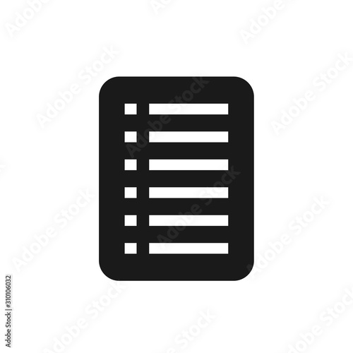 Flat List Icon Sign Vector Illustration – Vector