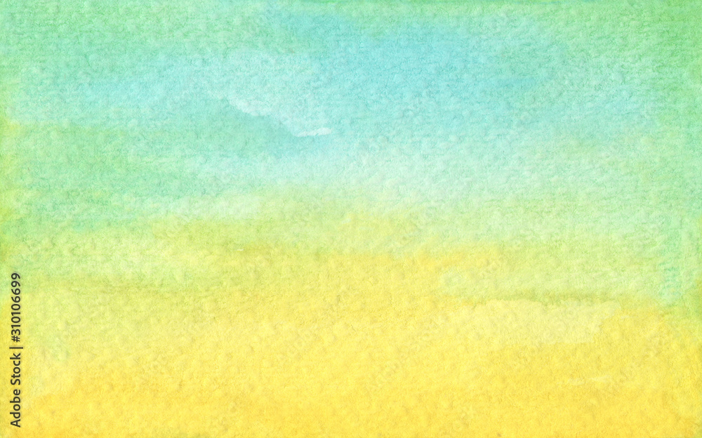 Blue and yellow abstract watercolor texture background. Can be used as print, poster, background, backdrop, template, card. Blue and yellow abstract watercolor texture background. Can be used as print, poster, background, backdrop, template, card.