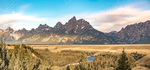 Tablou canvas grand tetons view from snake river overlook