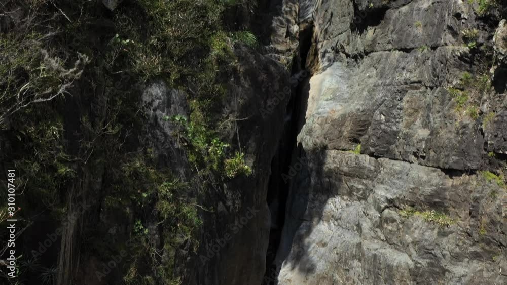 Drone flight revealing Waterfall from Above Drone flight revealing Waterfall from Above