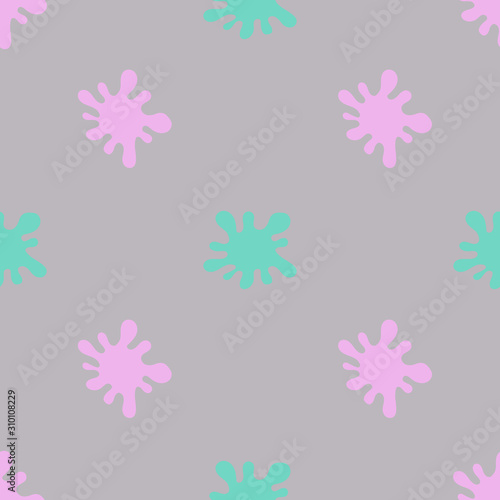 Seamless pattern with colorful blots. Vector illustration.