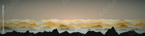 Color Mountains Landscape Generative Art background illustration © vector_master