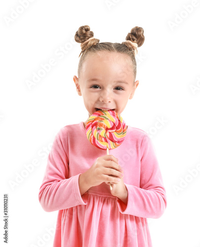 Cute little girl with sweet...