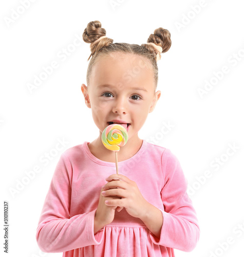 Cute little girl with sweet...