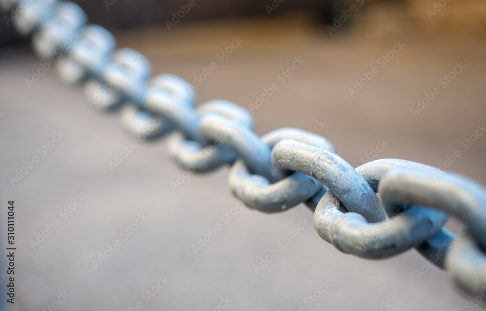 A boundary chain with selective focus in adelaide south australia on 27th November 2019 A boundary chain with selective focus in adelaide south australia on 27th November 2019