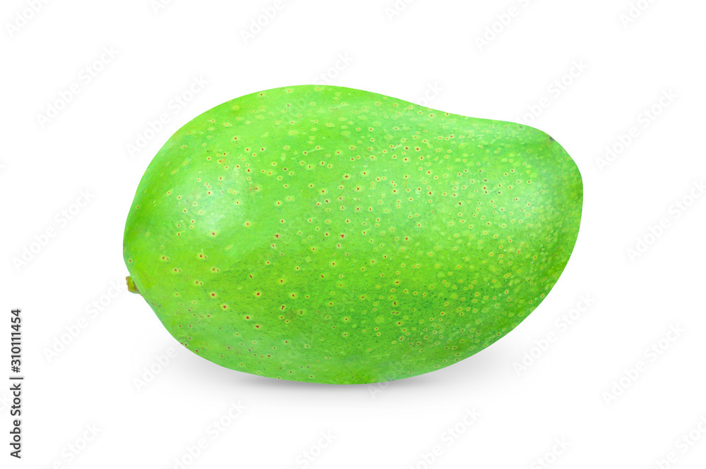 Green mango isolate on white background. clipping path Green mango isolate on white background. clipping path