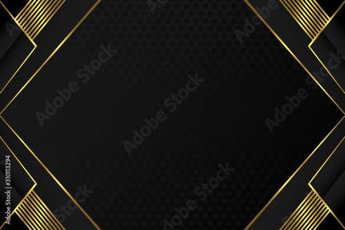 Luxury background. abstract black gold. frame modern simple creative elegant with space of text can be used for Ramadan Islamic arabesque celebration invitation