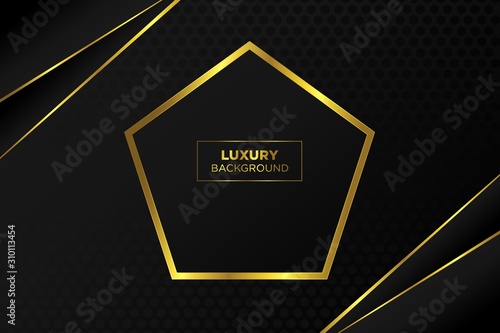 Luxury background. abstract black gold. frame modern simple creative elegant with space of text can be used for Ramadan Islamic arabesque celebration invitation