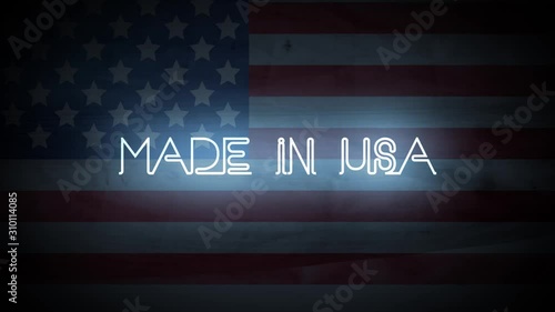 A video intro of a neon sign that reads: Made in USA