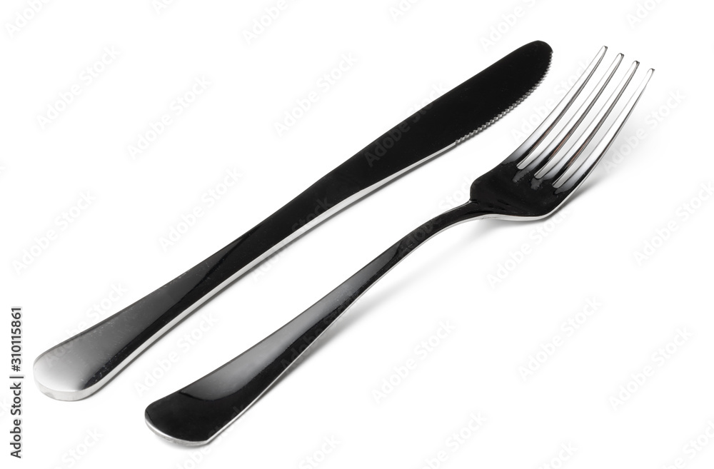 Fork and knife isolated on white background Fork and knife isolated on white background