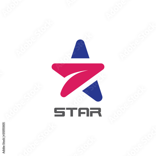 Corporate business star logo vector icon concept illustration