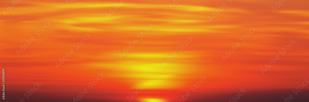 Sunset sky background, vector illustration, EPS10