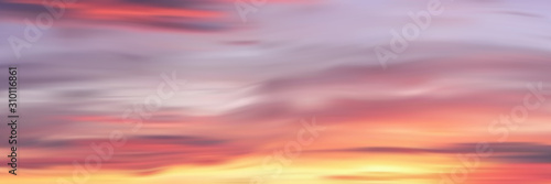 Dramatic sunset sky, natural background, vector illustration, gradient mesh, EPS10 