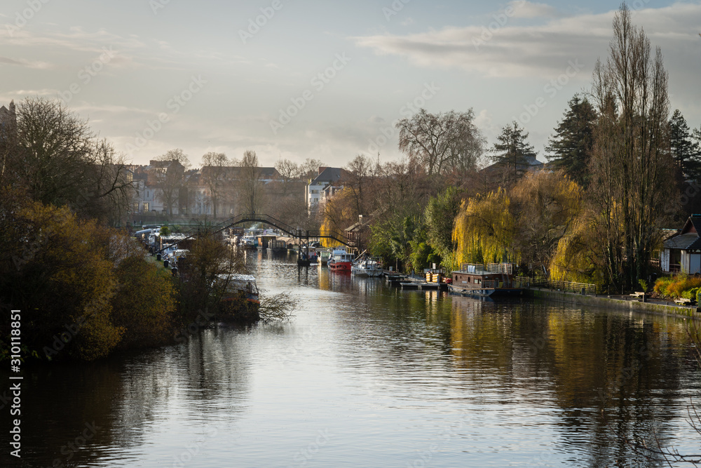 Fototapeta premium Nantes, Erdre et Ile de Versailles