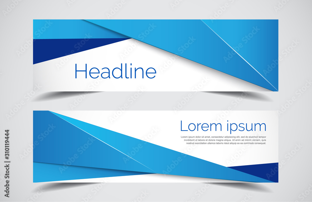 Set of modern design - Vector web banners design background or header templates, horizontal advertising business banner.