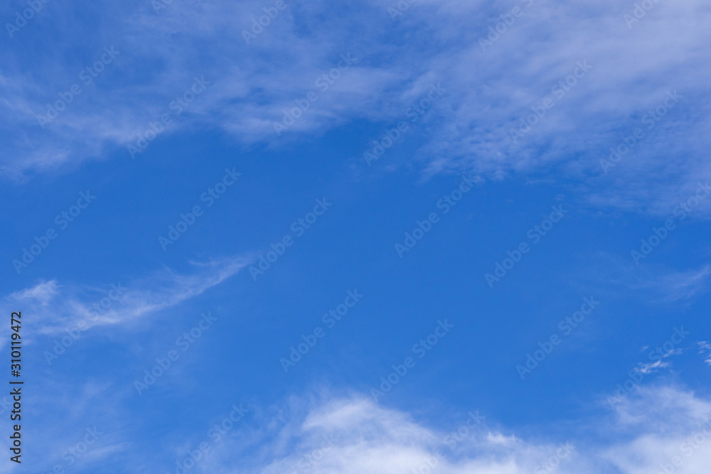 Bright blue sky there is a white clouds the sky Bright blue sky there is a white clouds the sky