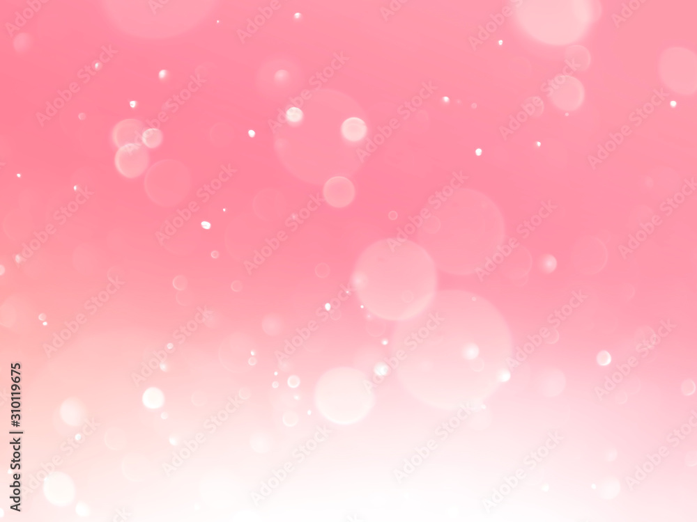 Valentine's day background. Pink-red bokeh background. Abstract pink-red background.