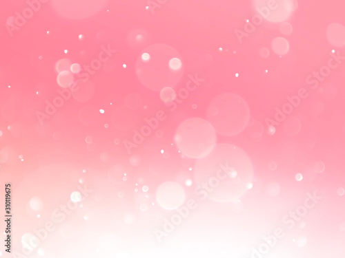 Valentine's day background. Pink-red bokeh background. Abstract pink-red background.