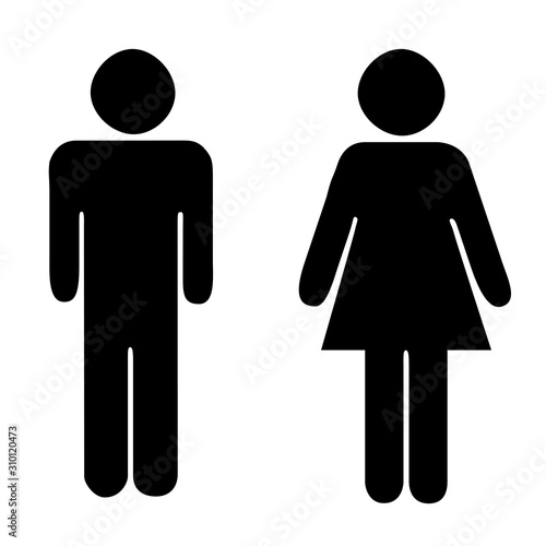 Toilets Icon Unisex. Vector man woman icons. 